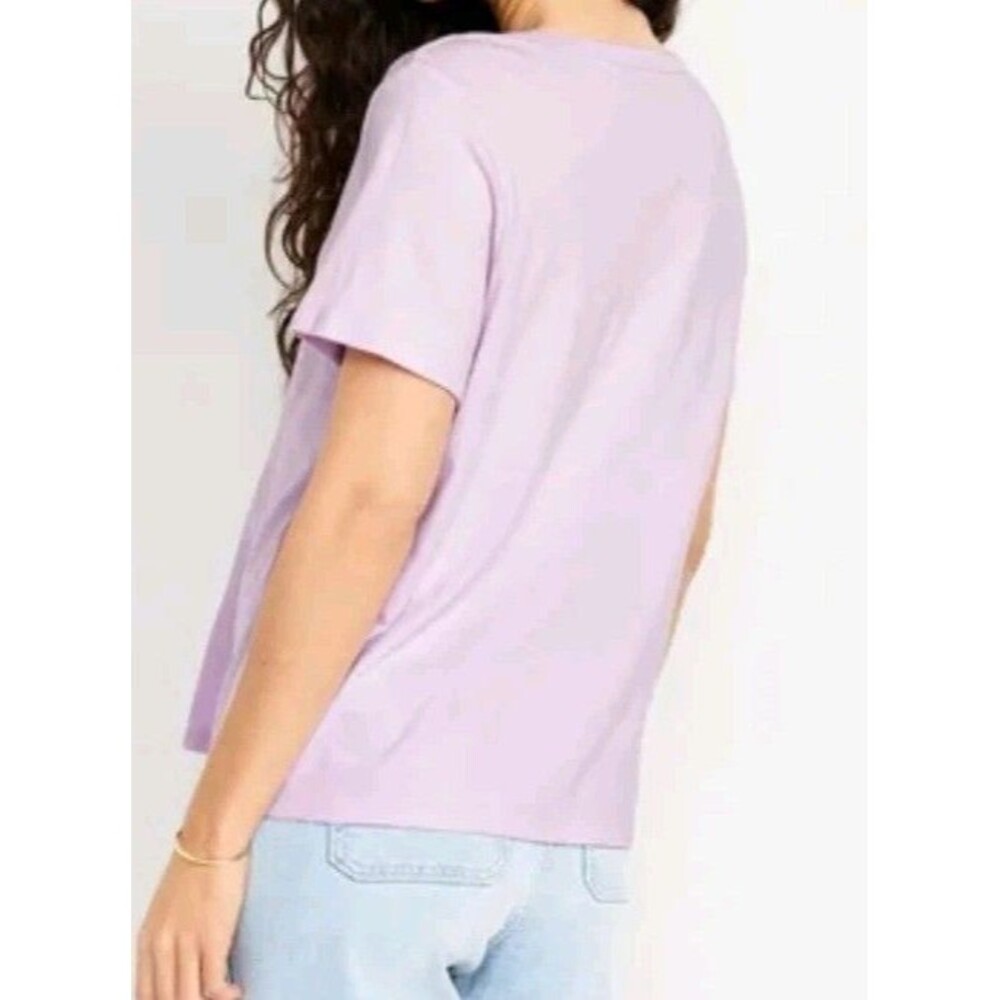 NWT Women's Old Navy EveryWear Lavender Tee Top Size L Lilac - Picture 3 of 5